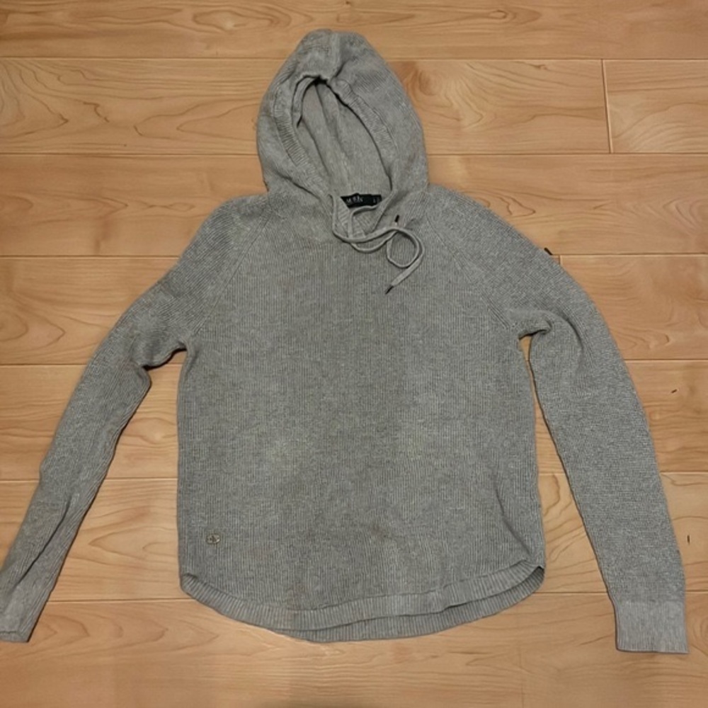 Lauren Ralph Lauren Gray Waffle Knit Pullover Sweater